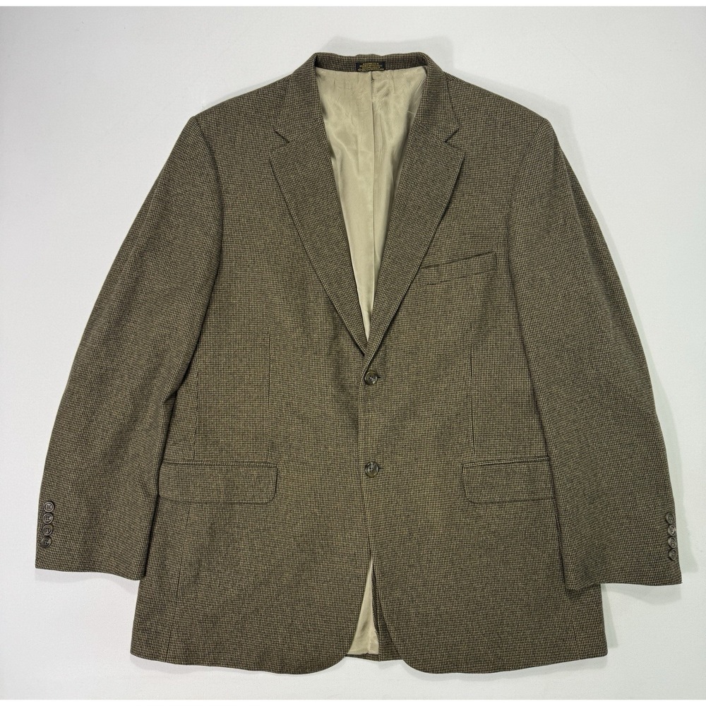 Stafford Mens Blazer 44L Wool Camel Hair Sport Coat 2 Button Jacket Wool Outdoor